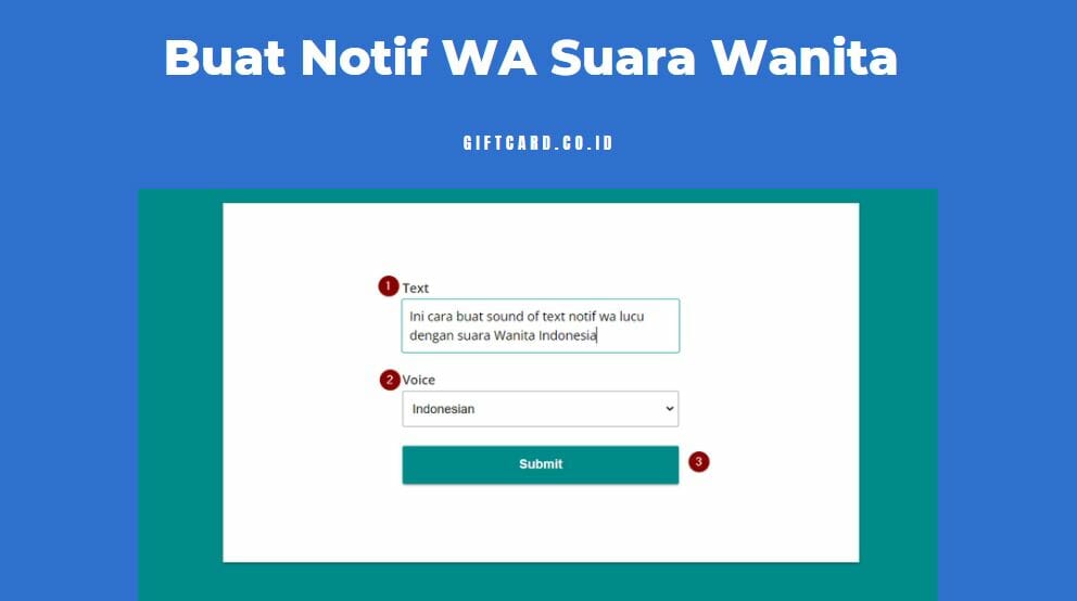 Buat Notif Wa Suara Wanita