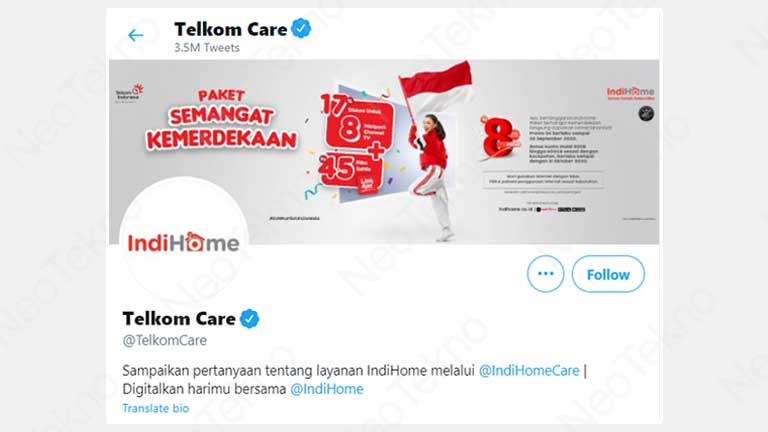 cara berhenti berlangganan IndiHome lewat twitter