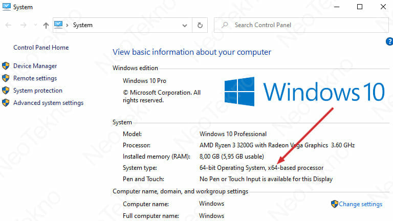 cara mengetahui bit laptop